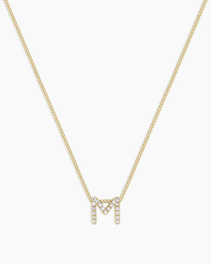 Diamond Alphabet Necklace