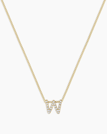 Diamond Alphabet Necklace