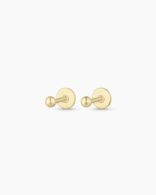 14 Karat Gold Newport Ohrstecker mit flacher Rückseite