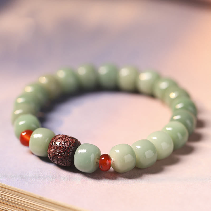 Buddha-Steine ​​Bodhi-Samen Glücksbringer Wolke Fu Charakter Perle Frieden Armband