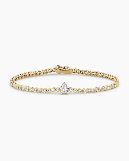 Lab Grown Diamond Pear Tennis Bracelet