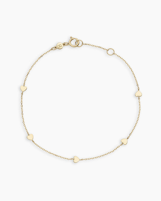 14k Gold Amour Heart Bracelet