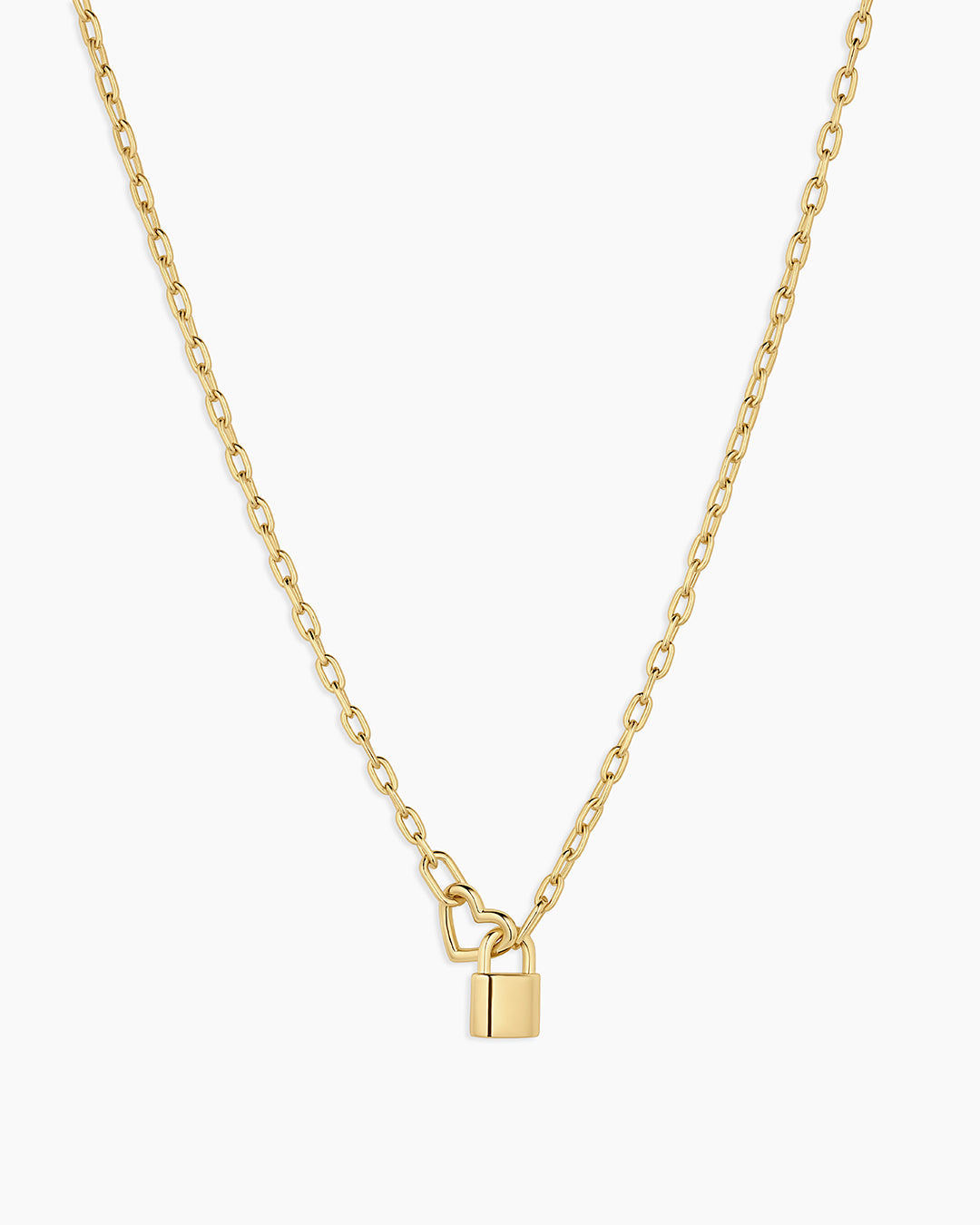 Halskette mit ineinandergreifendem Herz-Vorhängeschloss