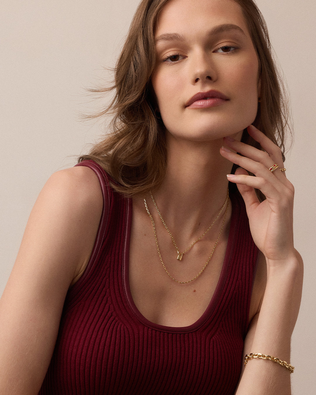 Halskette mit ineinandergreifendem Herz-Vorhängeschloss