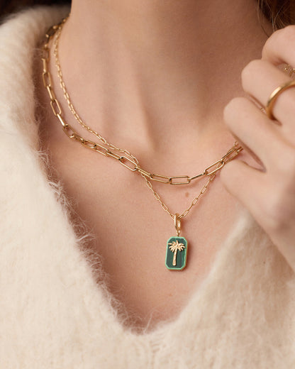 Collar de viaje con dije Parker de piedras preciosas potentes