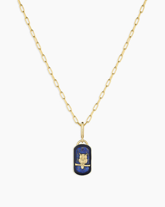 Power Gemstone Parker Charm Halskette Weisheit