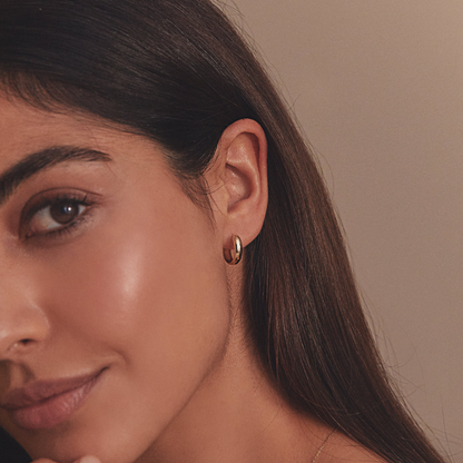 Gold Plain Hoop Earrings