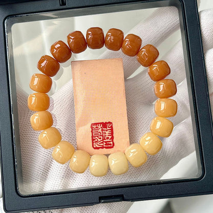 New Bodhi Bracelet with Burger-Shaped Beads (Multiple Colors Available) - Touch Bling