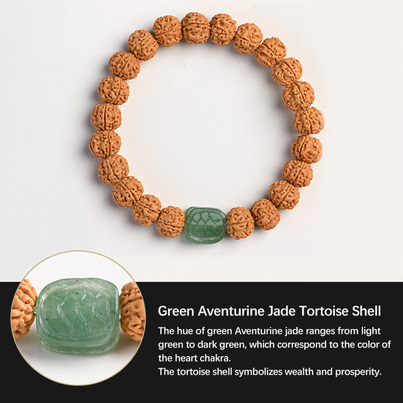 Buddha-Steine ​​Tibet Rudraksha Bodhi Samen Reichtum Glücksbringer Armband