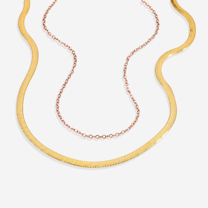 Herringbone & Milano Chain Set