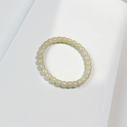 (White Jade Bodhi) Original White Jade Bodhi Bracelet 9*10mm