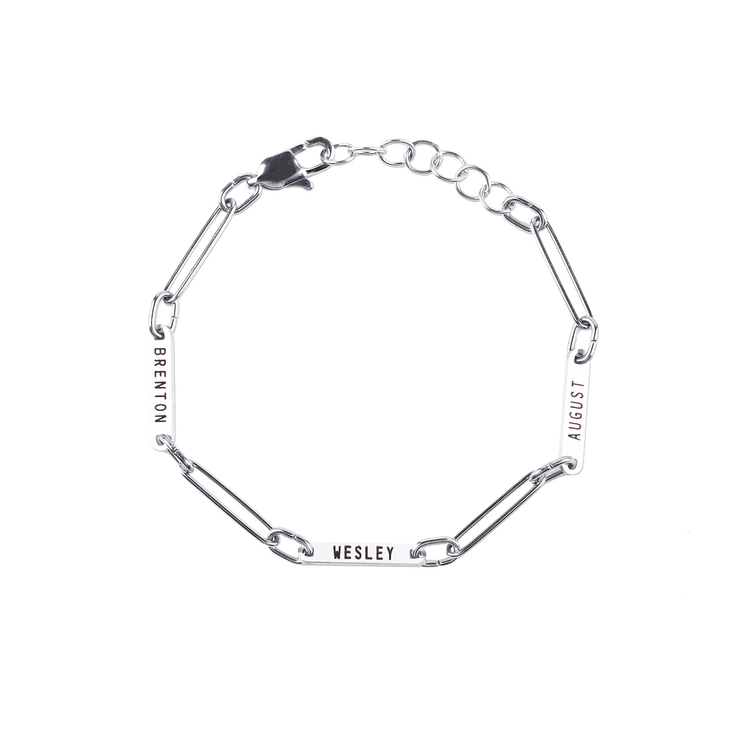 Paperclip Bracelet With Names