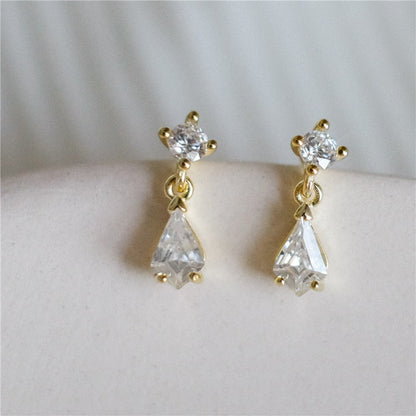 Pendientes de lágrima pavé S925