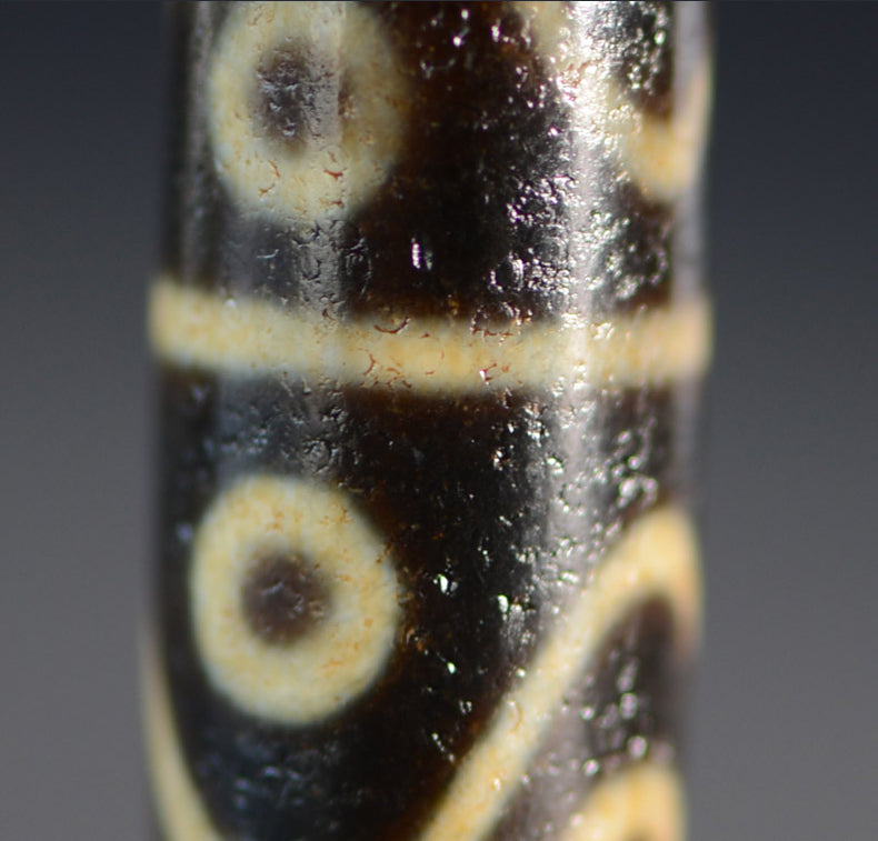 Tibetan Dzi Bead Pendant Agate, Length 58mm and Width 13mm, Totem Random - Touch Bling