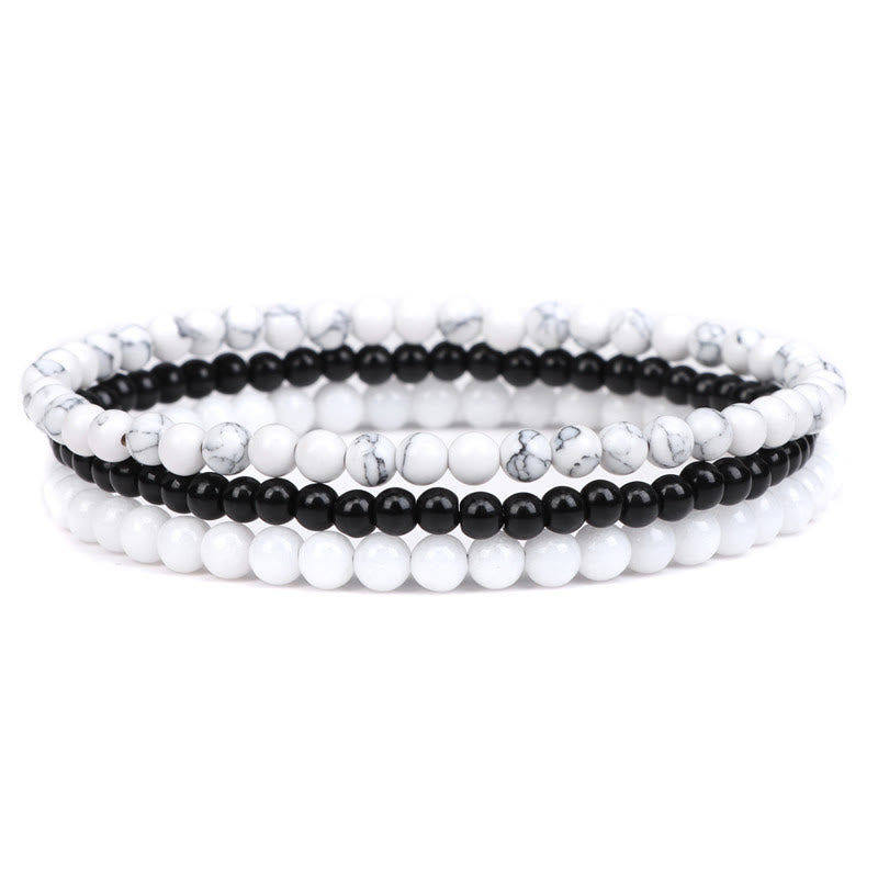 Pulsera espiritual de paz interior con piedras de cristal natural de 3 piezas de Buddha Stones