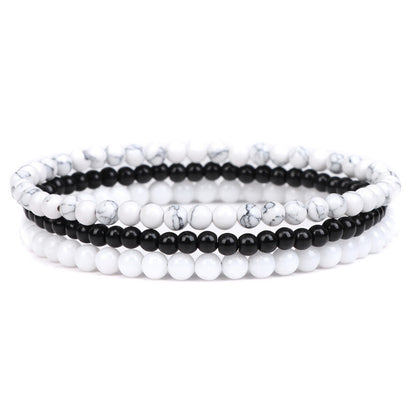Pulsera espiritual de paz interior con piedras de cristal natural de 3 piezas de Buddha Stones
