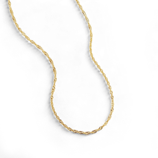 2mm Singapore Twist Chain Necklace