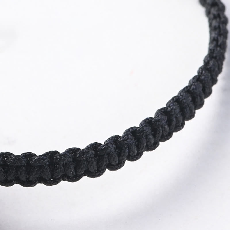 Buddha-Steine, kleines Blatt, rotes Sandelholz, Ebenholz, süßer Katzenkopf, ruhiger Schutz, geflochtenes Armband 