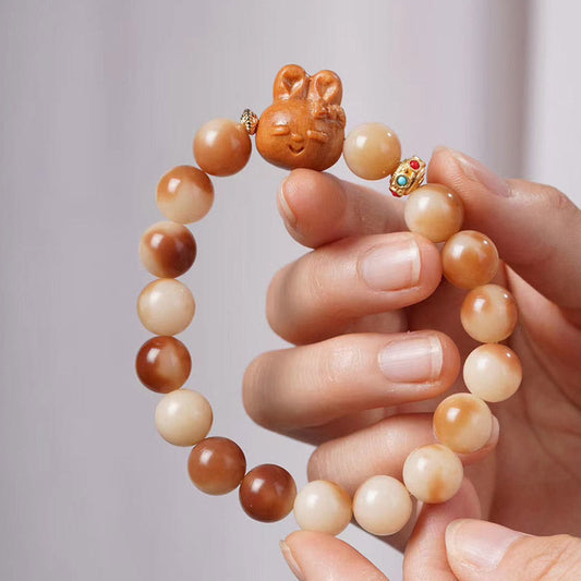 Pulsera de la paz con semillas naturales de Bodhi y piedras de Buda 