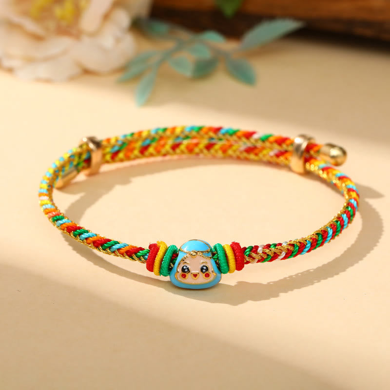 Buddha Steine ​​Bunte Seil Zongzi Muster Glück Handgemachte Kind Erwachsene Armband