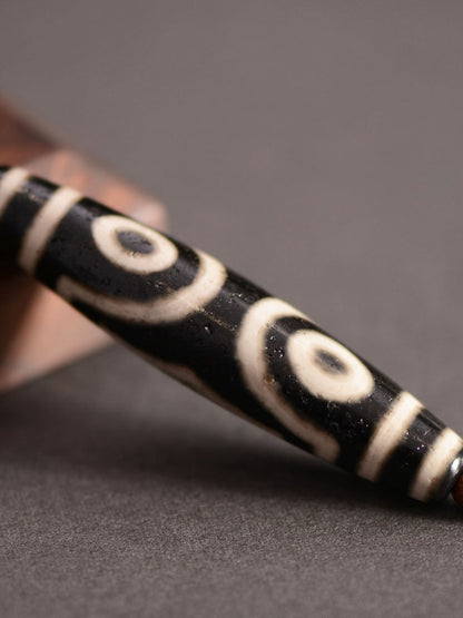 Agarwood Tibetan Dzi Beads Pendant