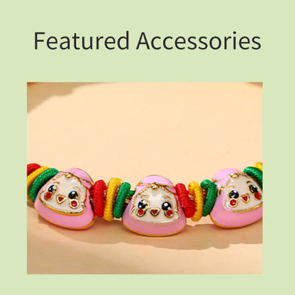 Buddha Steine ​​Bunte Seil Zongzi Muster Glück Handgemachte Kind Erwachsene Armband