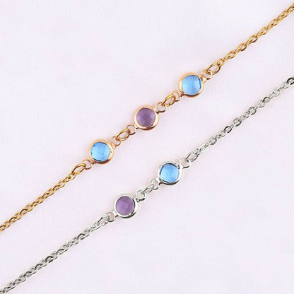 Personalized Birth Stone Bracelet