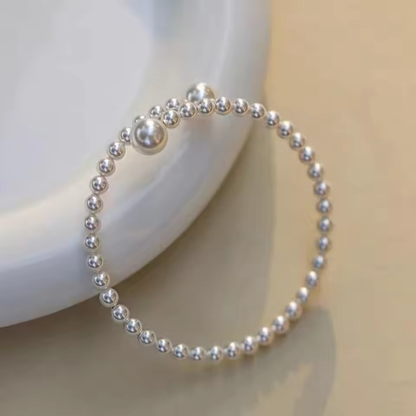 Timeless Pearl Heart Link Bracelet