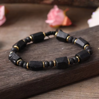 Lava Stone & Tourmaline Power Bracelet