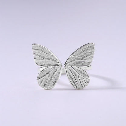 Buddha Stones 925 Sterling Silver Butterfly Love Freedom Ring