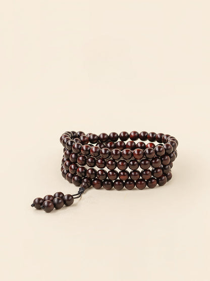 8 mm afrikanisches kleines Blatt, rotes Sandelholz, 108 Perlen, Mala