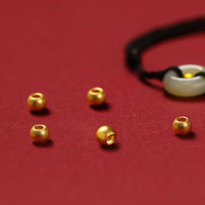 Pulsera trenzada de jade hetian con cuentas de oro 999 y piedras de Buda, con hebilla de paz y abundancia. 