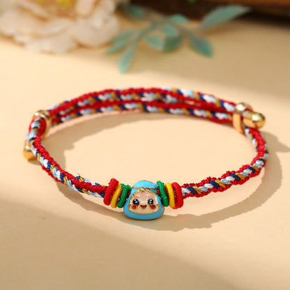Buddha Steine ​​Bunte Seil Zongzi Muster Glück Handgemachte Kind Erwachsene Armband