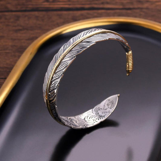 Buddha Steine ​​Feder Muster Geschnitzt Glück Reichtum Manschette Armband Armreif 