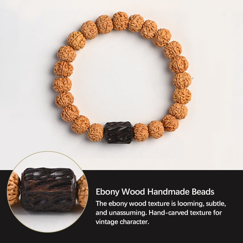 Buddha-Steine ​​Tibet Rudraksha Bodhi Samen Reichtum Glücksbringer Armband