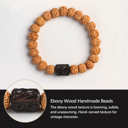 Buddha-Steine ​​Tibet Rudraksha Bodhi Samen Reichtum Glücksbringer Armband