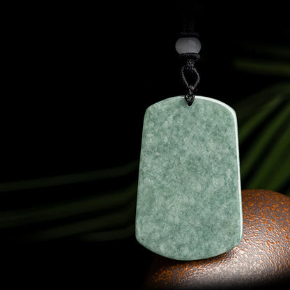Collar con colgante de amuleto de éxito de jade del zodiaco chino del año del dragón con piedras de Buda 