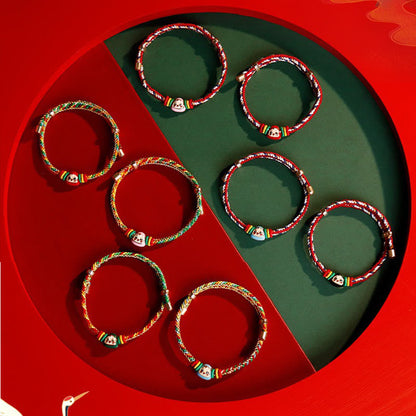 Buddha-Steine, buntes Seil, Zongzi-Muster, Fu-Charakter, Glück, handgefertigtes Armband 
