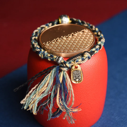 Pulsera hecha a mano con piedras de Buda Zakiram, diosa de la riqueza, Om Mani Padme Hum y la paz. 