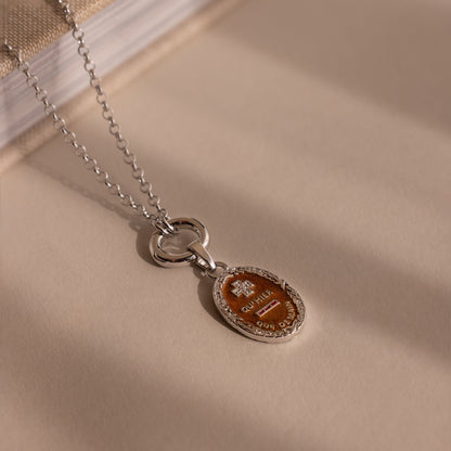 Collar colgante con poema de amor