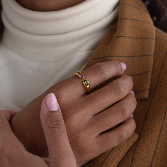 Toi Moi Birthstone Signet Ring