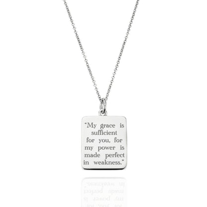 Silver Personalised Verse Necklace