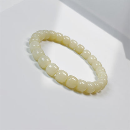 (White Jade Bodhi) Original White Jade Bodhi Bracelet 9*10mm