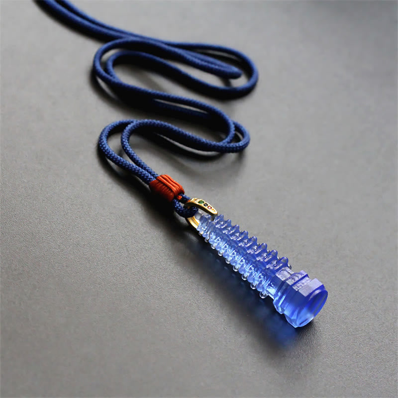 Collar de la sabiduría de la antigua pagoda Liuli con piedras de Buda 