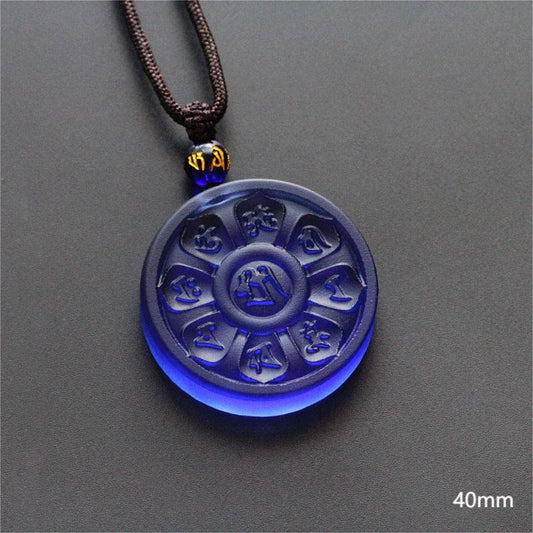 Collar de la Iluminación del Loto Liuli Manjusri con Piedras de Buda 