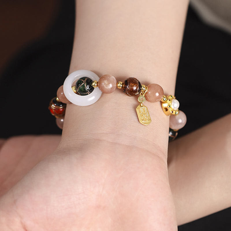 Pulsera con dijes de rueda de oración Om Mani Padme Hum, piedra de Buda, incienso tibetano, ceniza, vidrio Liuli, piedra Tridacna, piedra del sol
