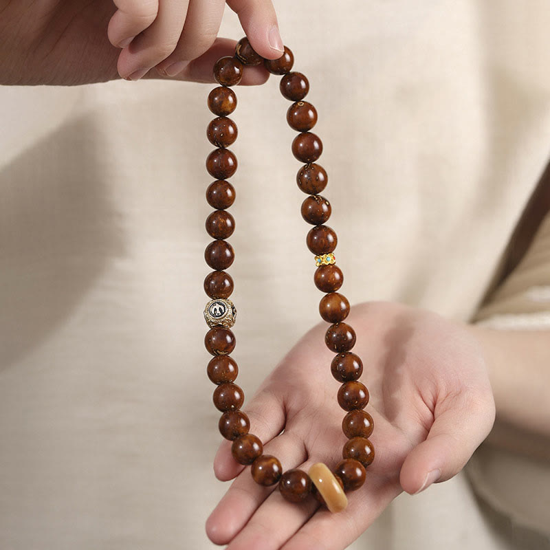 Pulsera de doble vuelta con semillas de Bodhi de rata y oro púrpura tibetano natural con piedras de Buda