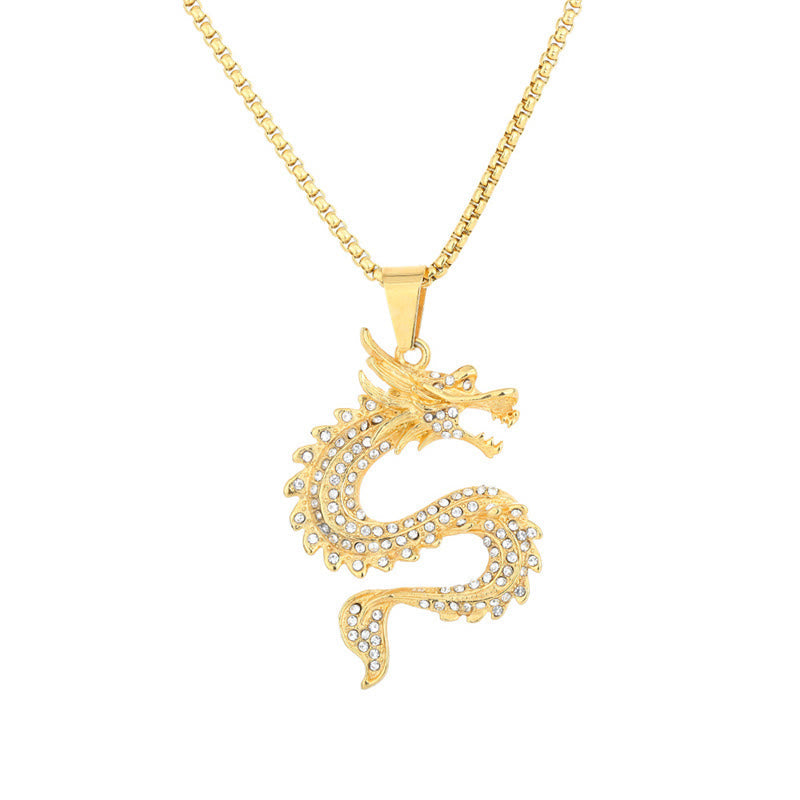 Buddha Steine ​​Chinesische Sternzeichen Drache Zirkon Schutz Halskette Anhänger