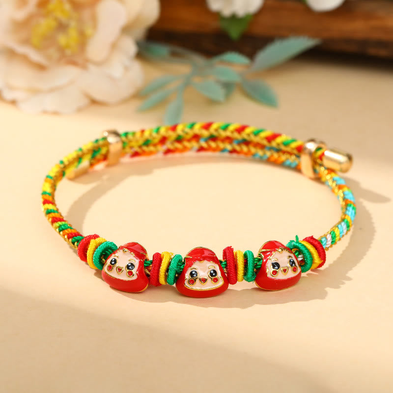 Buddha Steine ​​Bunte Seil Zongzi Muster Glück Handgemachte Kind Erwachsene Armband