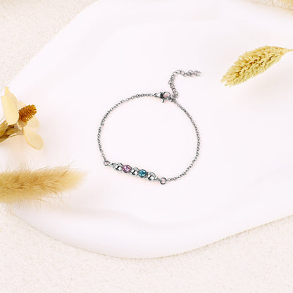 Erbsen in einer Schote Geburtssteinarmband